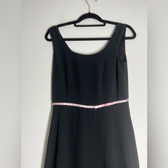 I.N. Studio 90s Pink Tie Dress Black Sleeveless Size 8 - Picture 3 of 10
